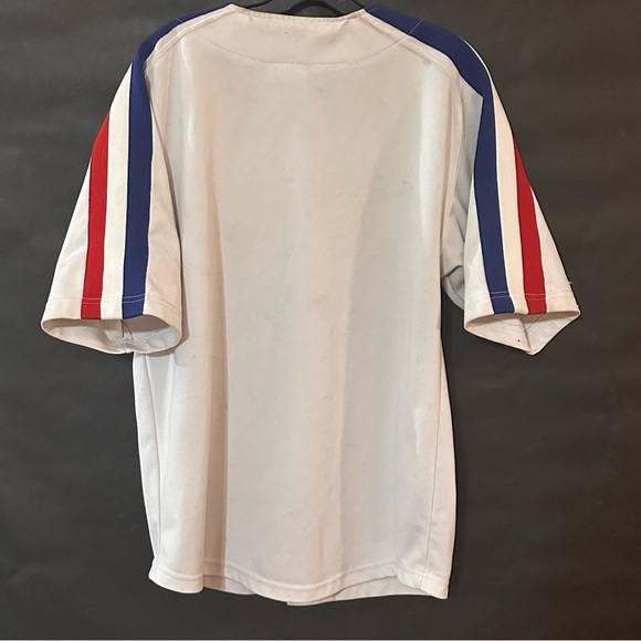 Southpole White Baseball Jersey with Red and Blue Stripes - Picture 8 of 8